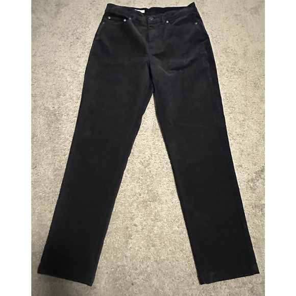 Brooks Brothers Women 6 Pant Skinny Corduroy Ankle Stretch‎ Black NWT - Picture 3 of 12
